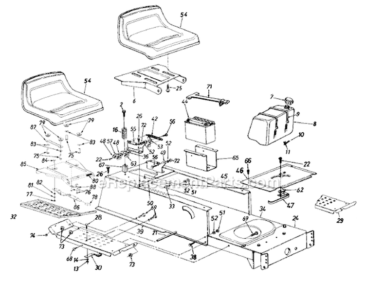 Page D Diagram and Parts List for 13AM675G062 1998 Yard Machines Lawn Tractor